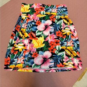 PINK Victoria's Secret Tropical Floral Pencil Skirt - Black Multi